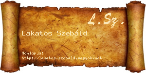 Lakatos Szebáld névjegykártya
